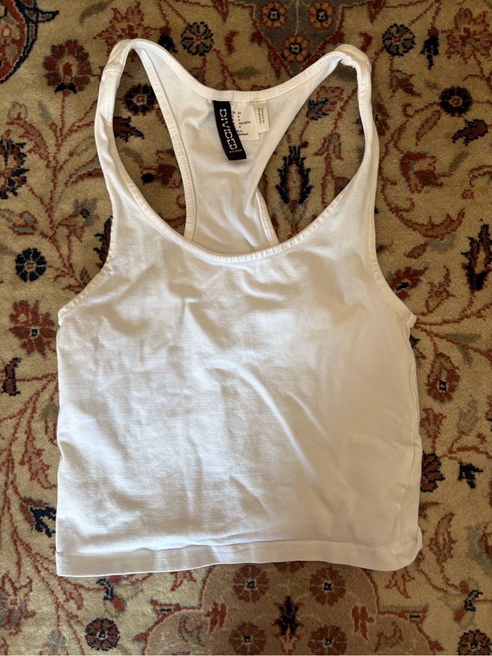 H&M Racer Back White Crop Top